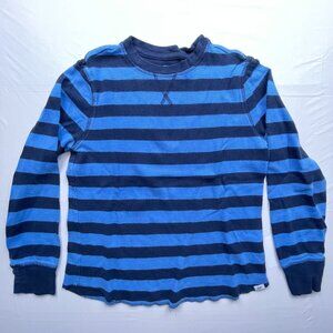 Gap Kids Boys Blue Stripe Thermal Long sleeve Medium (8-9)